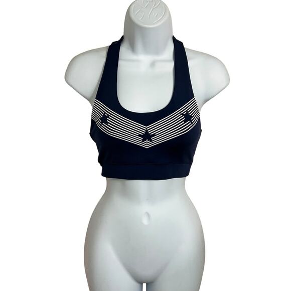SoulCycle Stars & Stripes Sports Bra Sz Small Navy Blue Racer-Back Athletic - Picture 6 of 10